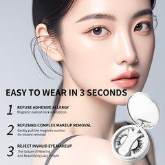 Magnetic False Eyelashes Set with Applicator